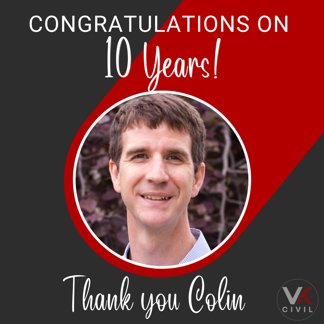 picture of Colin F with text congratulating him on ten years