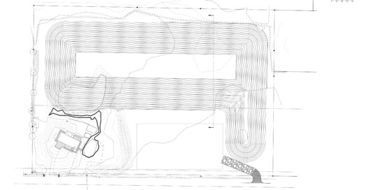 blue print of pond grading