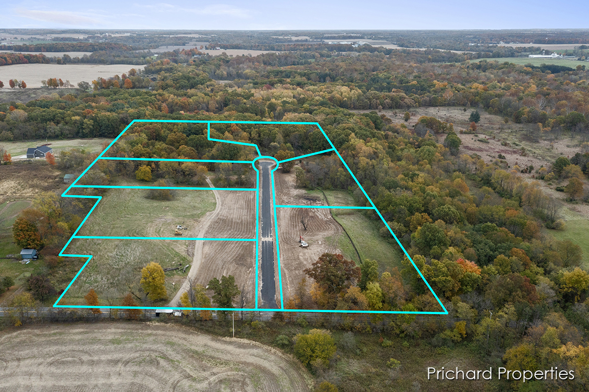 aerial image of lot lines for Boulder View site condo