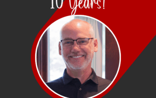 10 year work anniversary for Jeff